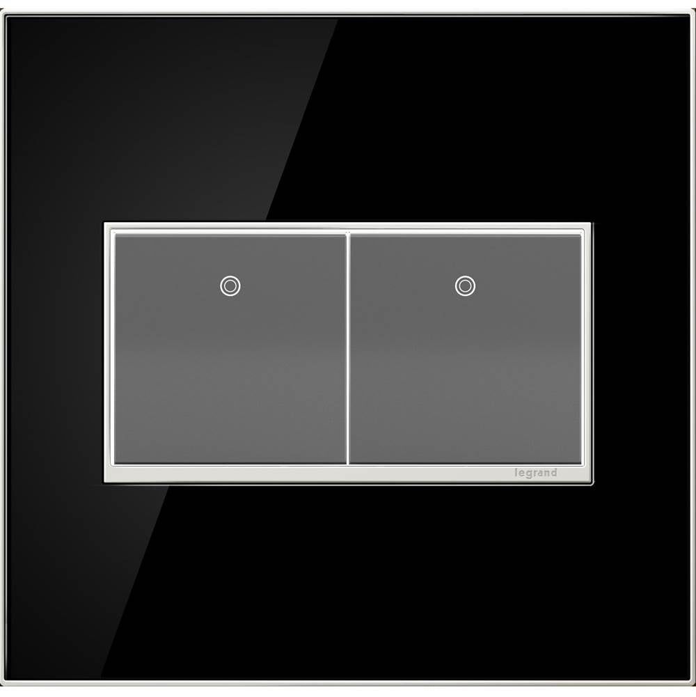 Custom Wall Plate, 2-Gang, Magnesium Trim