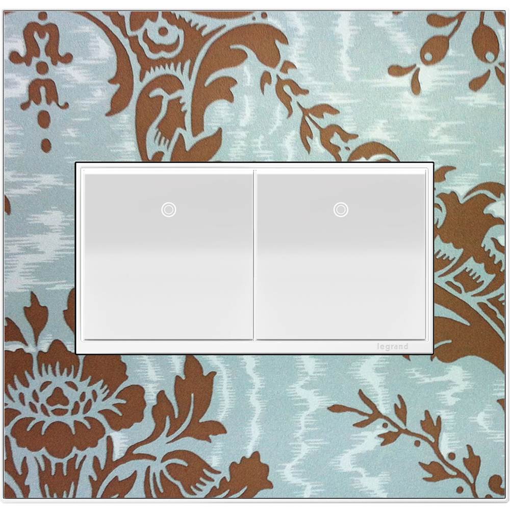 Custom Wall Plate, 2-Gang, Magnesium Trim