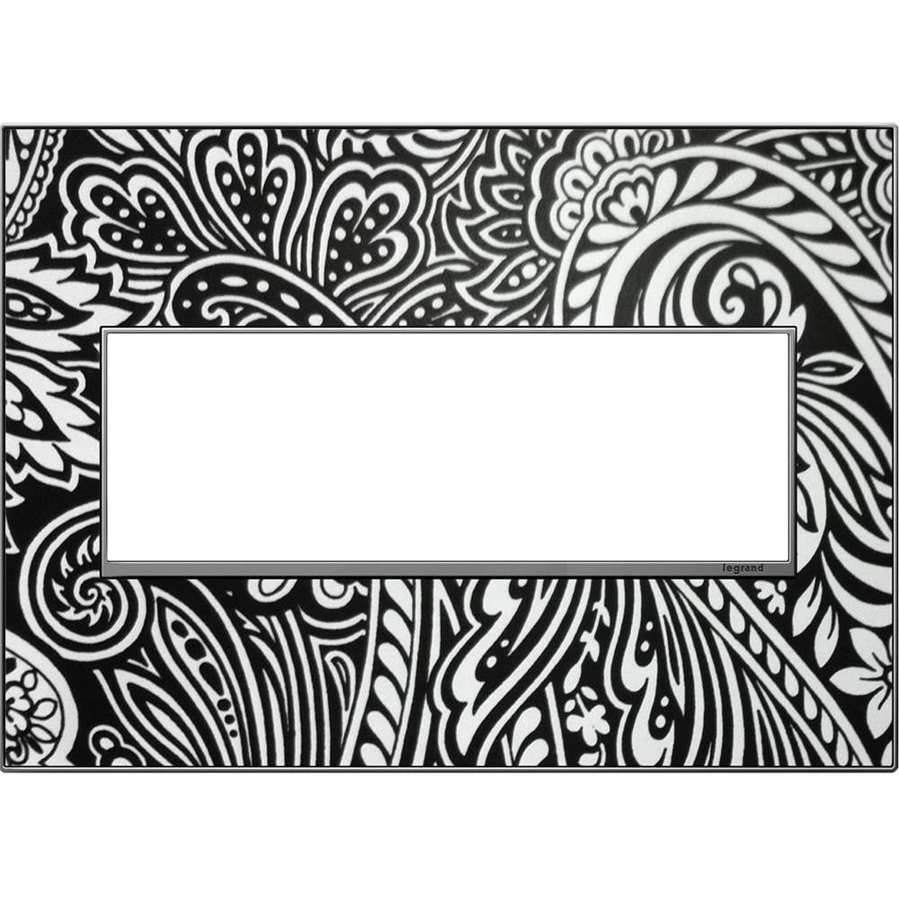Legrand - Custom Wall Plate, 3-Gang, Magnesium Trim - Magnesium