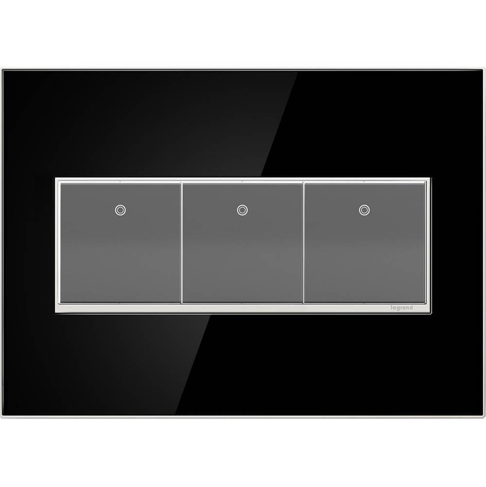 Custom Wall Plate, 3-Gang, Magnesium Trim