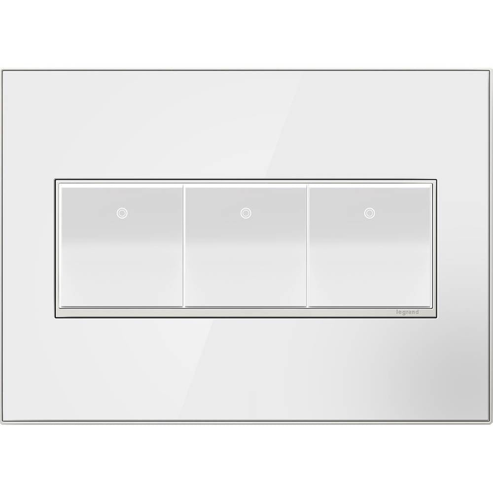 Custom Wall Plate, 3-Gang, Magnesium Trim