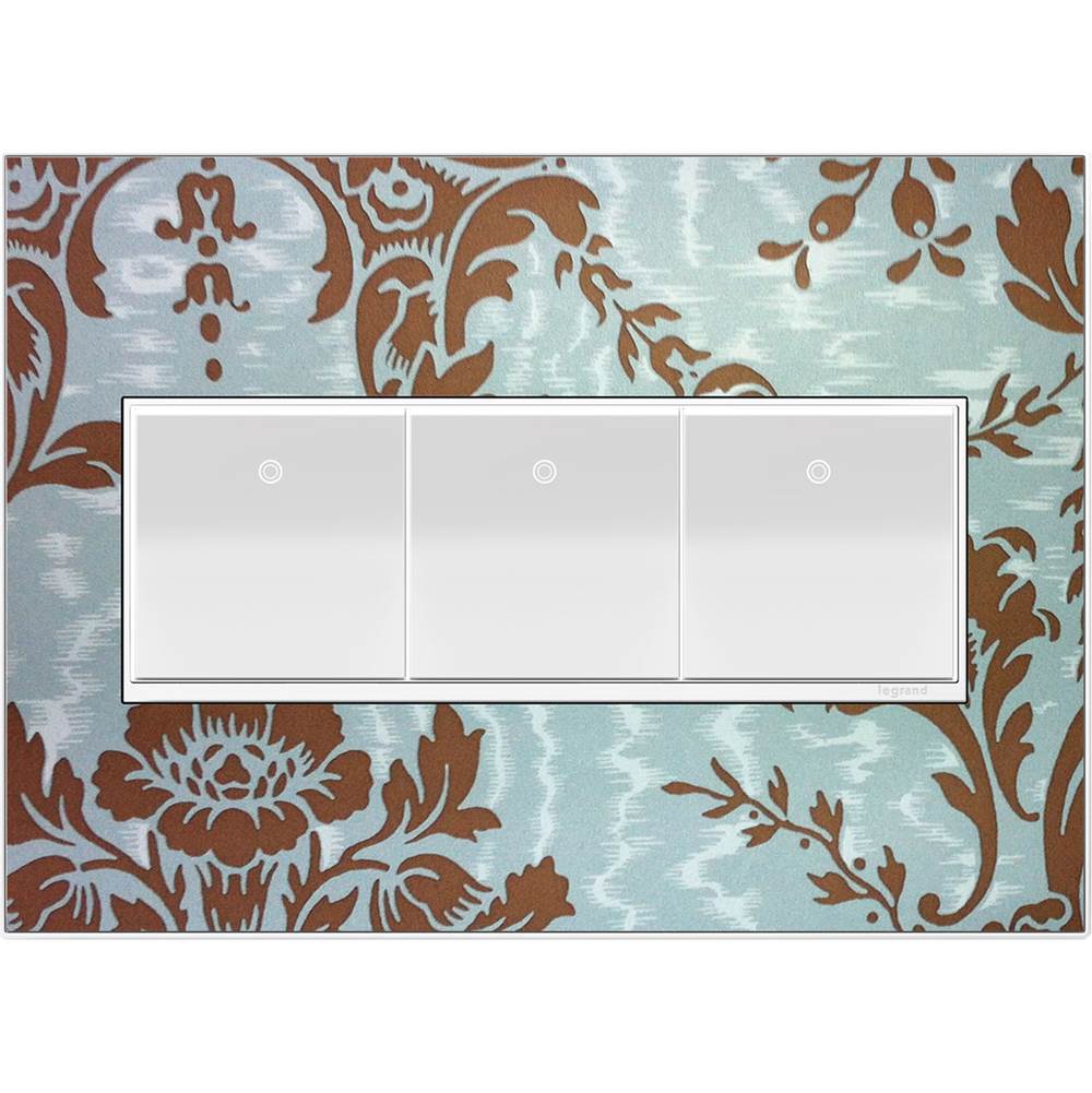 Custom Wall Plate, 3-Gang, Magnesium Trim