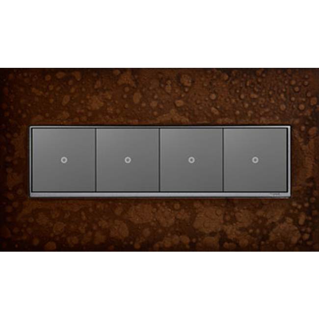 Hubbardton Forge Bronze, 4-Gang Wall Plate