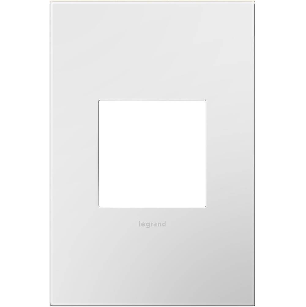 Legrand - Gloss White-on-White, 1-Gang Wall Plate - Gloss White