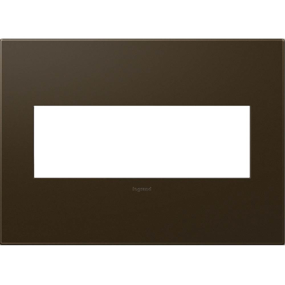 Legrand - Bronze, 3-Gang Wall Plate - Bronze