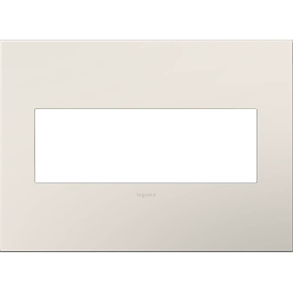 Legrand - Satin Light Almond, 3-Gang Wall Plate - Satin Light Almond
