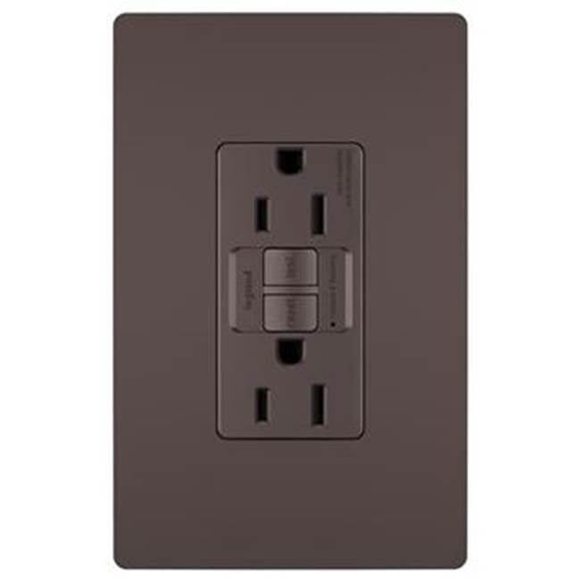 Legrand - radiant Spec-Grade 15A Tamper-Resistant Self-Test GFCI Receptacle, Dark Bronze - Dark Bronze