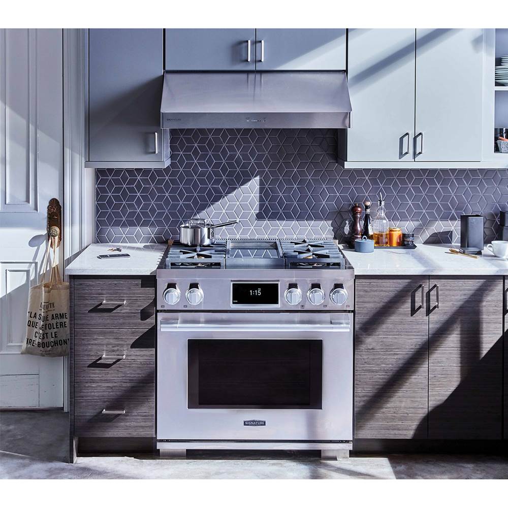Dual Fuel Range, 36'', Chromium Griddle, Steam Assisted Oven, Sabbath Mode, Self Clean and Speed Clean
