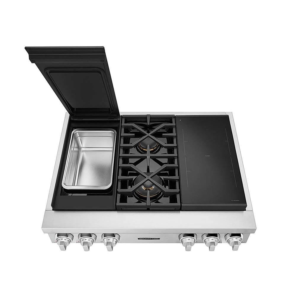 LG Signature Kitchen Suite - Gas Pro Rangetop, 36'', 6 Burners, 4 Dual Stack Burners and Heavy-Duty Cast Iron Grates, Sabbath Mode