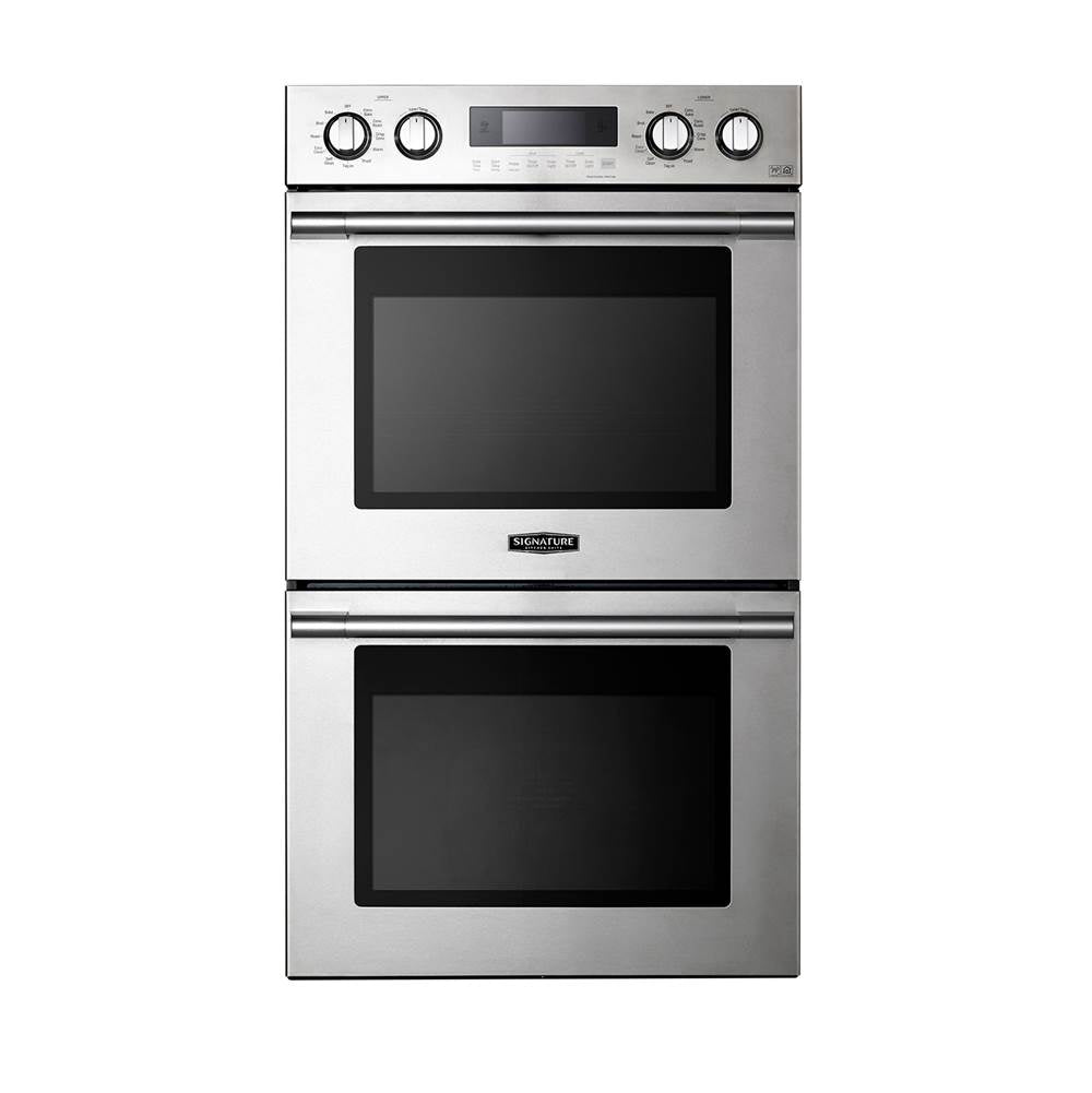LG Signature Kitchen Suite - Double Wall Oven, 30'', 4.7 cu-ft Metal Knobs, 4 Convection Options, GlideShut Door, Wi-Fi Function, Smart Rack