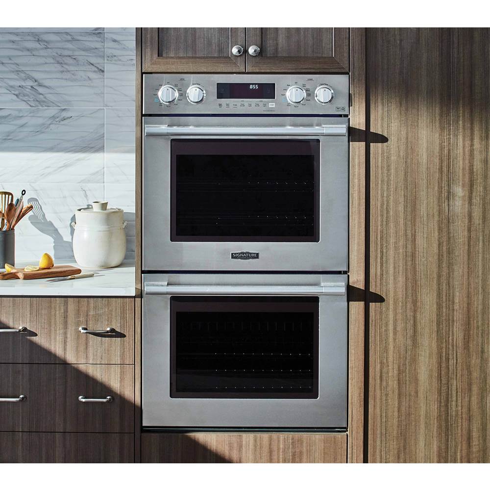 Double Wall Oven, 30'', 4.7 cu-ft Metal Knobs, 4 Convection Options, GlideShut Door, Wi-Fi Function, Smart Rack
