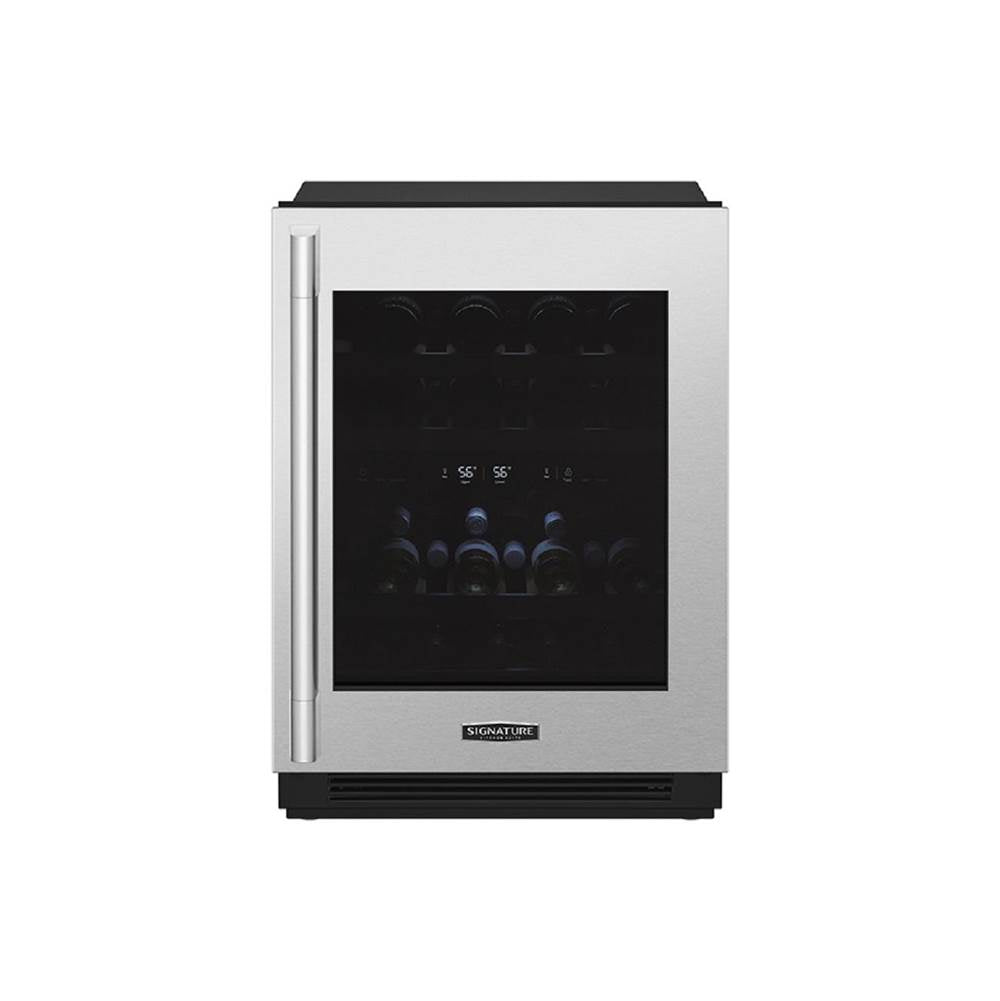 LG Signature Kitchen Suite - 24'' Undercounter Wine, 2 Temperature Zones, Panel Ready, Door Reversible