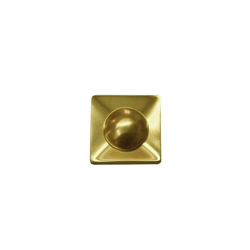 Lisa Jarvis - Lex Pull / Black Backplate In Satin Brass - Satin Brass