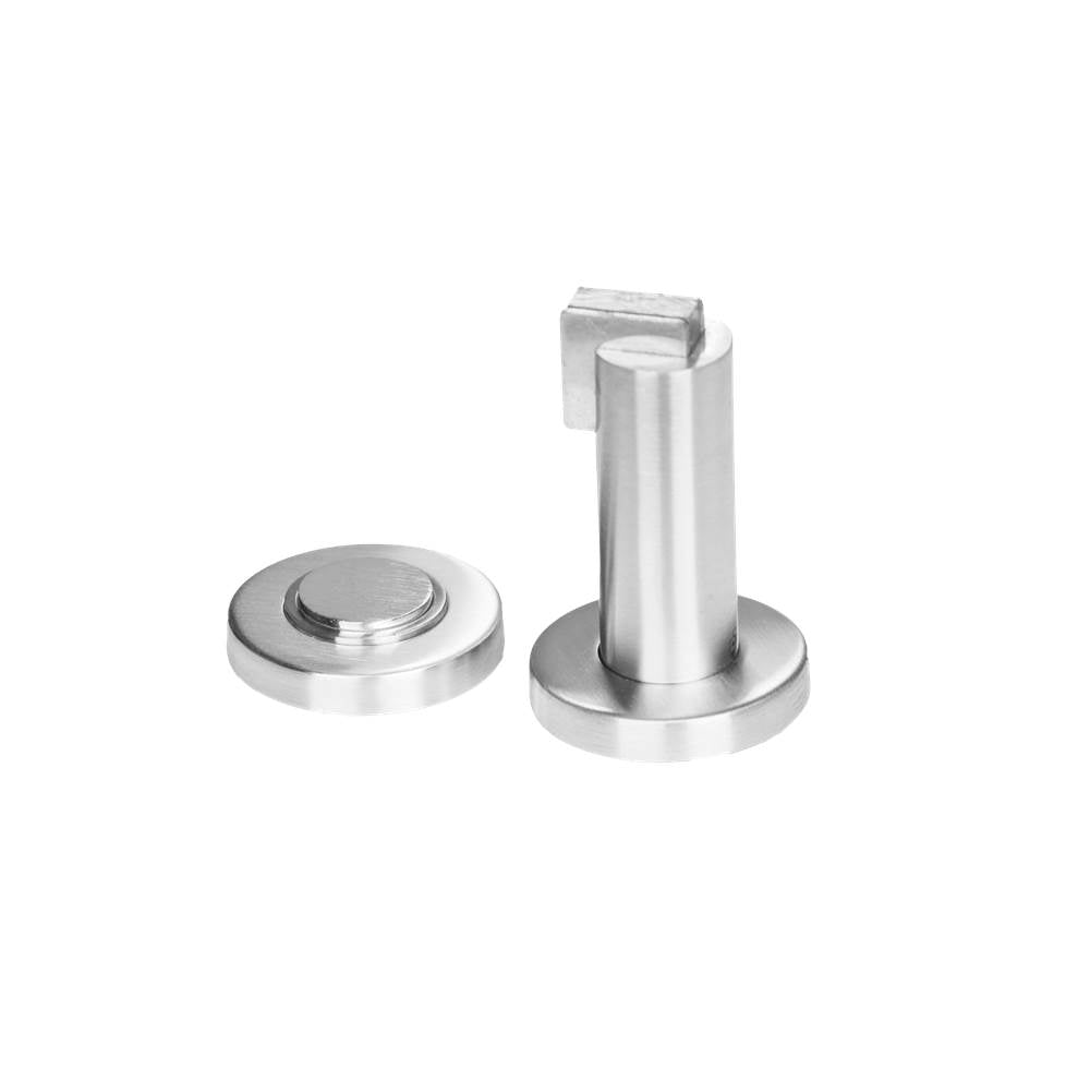 Linnea - Floor/Wall Magnetic Door Stop, Satin Stainless Steel - Satin Stainless Steel