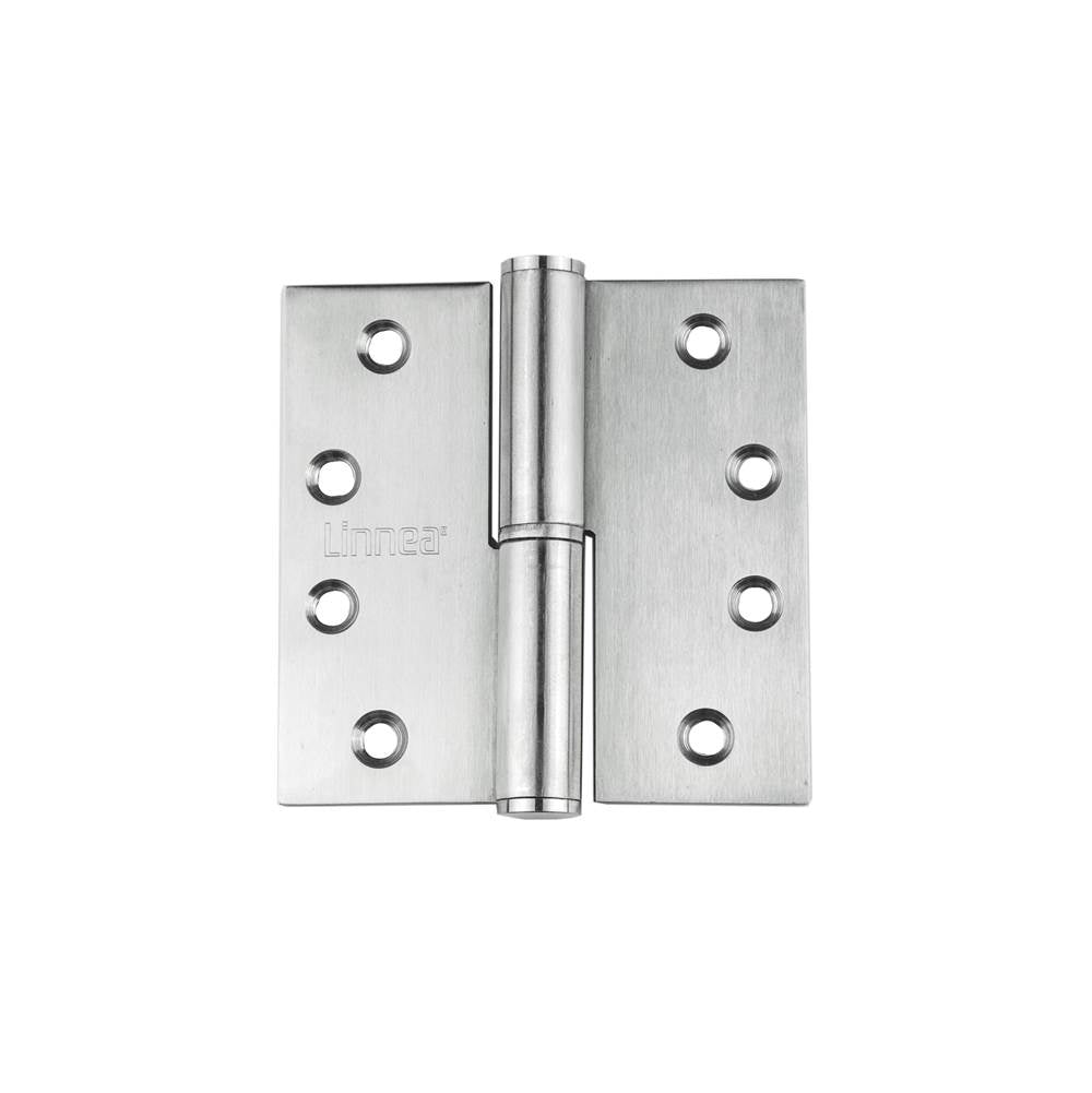 Linnea - Lift Off Hinge (Round Knuckle)- Right, Dimensions 101.6X101.6, Thicknesss 3.5mm(4''X4'')304 Stainless Steel - Satin Stainless Steel