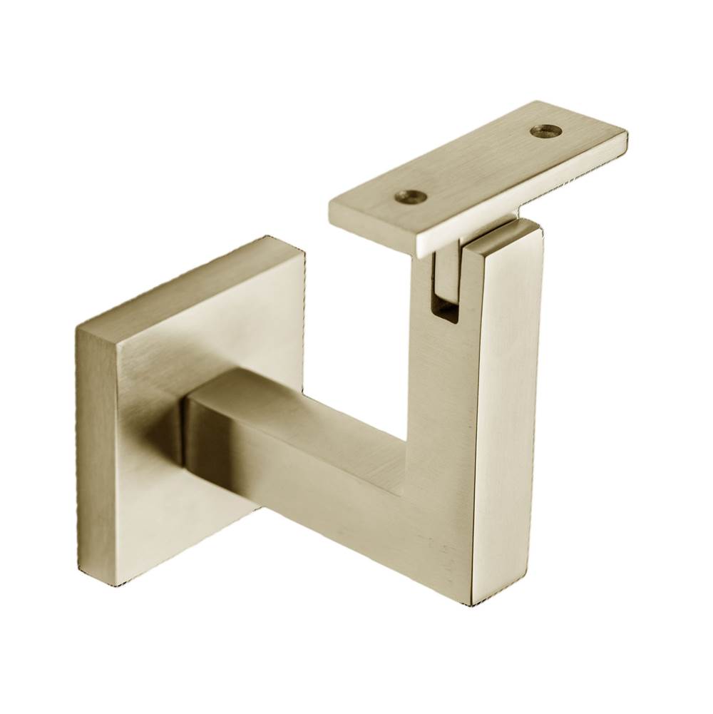 Linnea - Handrail Bracket Surface Mounting , Satin Brass - Satin Brass