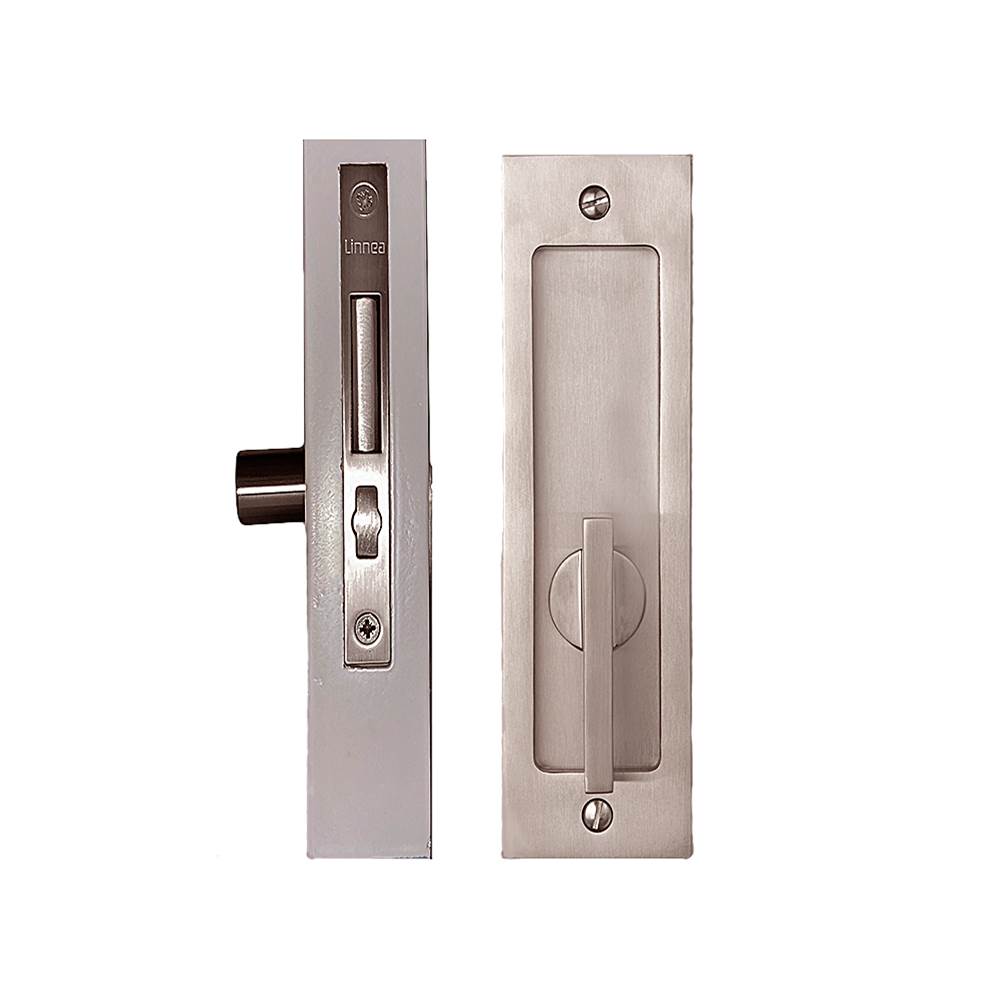 Linnea - Pocketdoor Lock, Satin Rose Gold - Satin Rose Gold