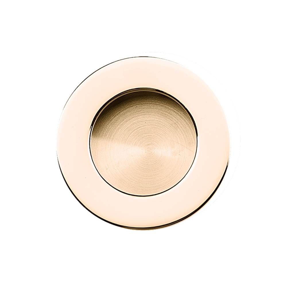 Linnea - Round Flush Pull, Titanium Gold - Titanium Gold
