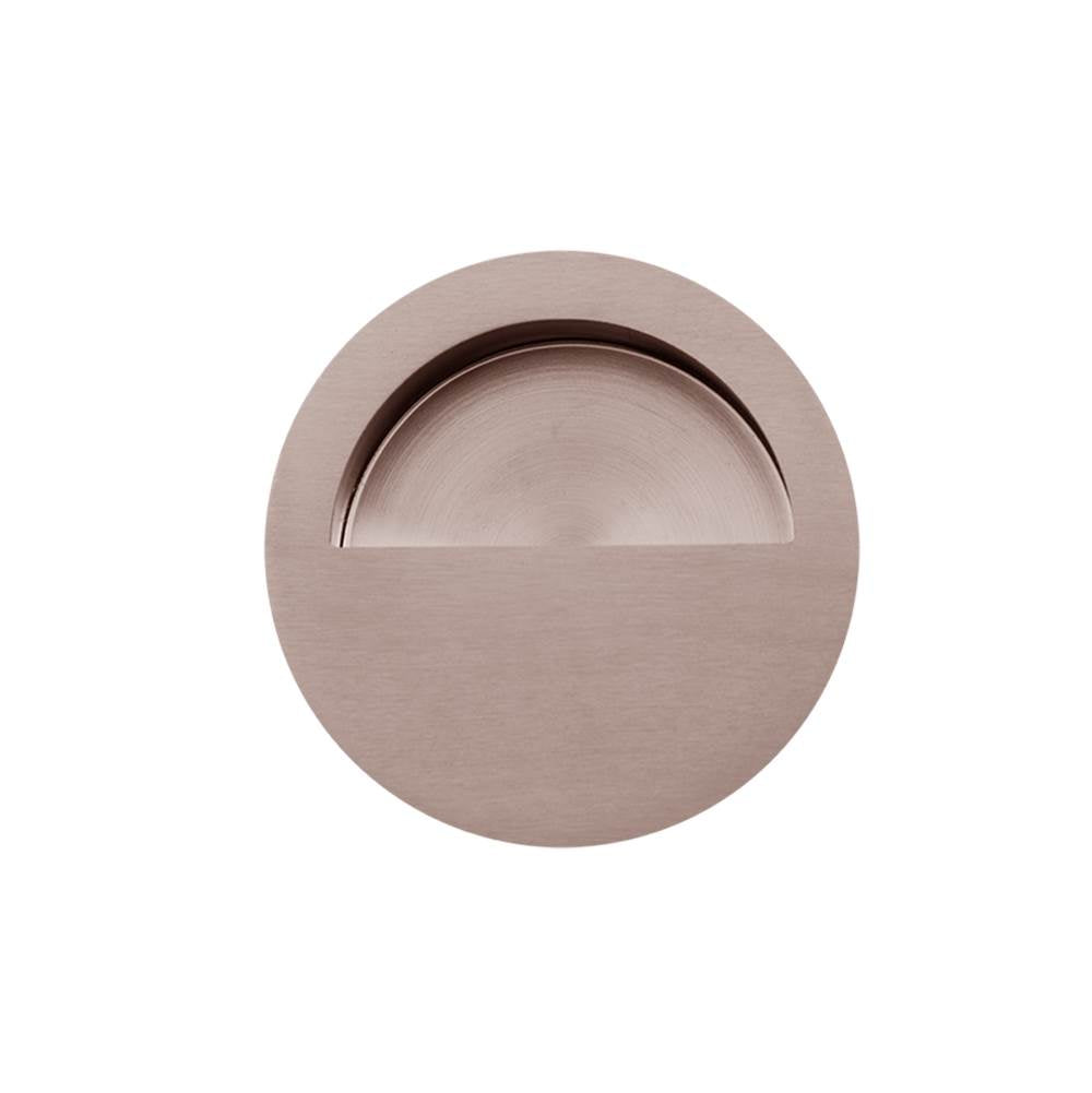 Linnea - Round Flush Pull, Satin Rose Gold - Satin Rose Gold