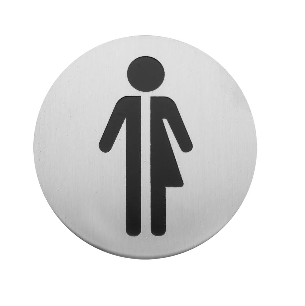 Linnea - Door Sign, Satin Stainless Steel - Satin Stainless Steel