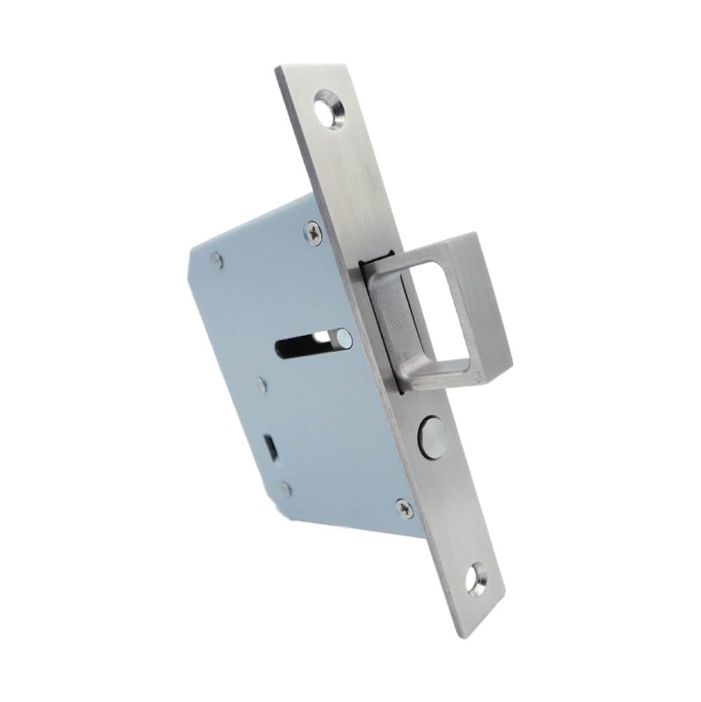 Linnea - Mortised Faceplate With Pop-Out Edge Pull. Faceplate: 138mm Length, 20mm Width. 304 Stainless Steel. - Satin Stainless Steel