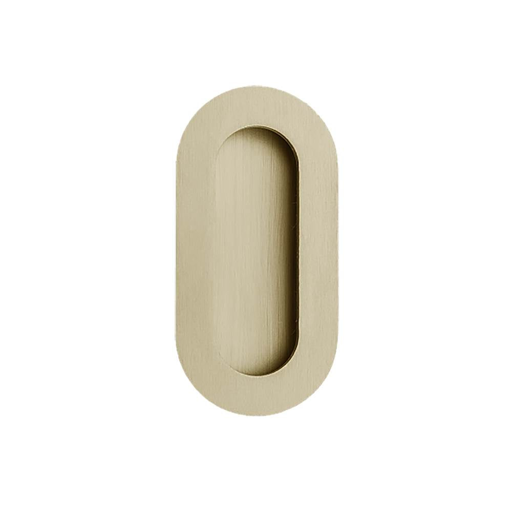 Linnea - Oval Flush Pull, Satin Brass - Satin Brass