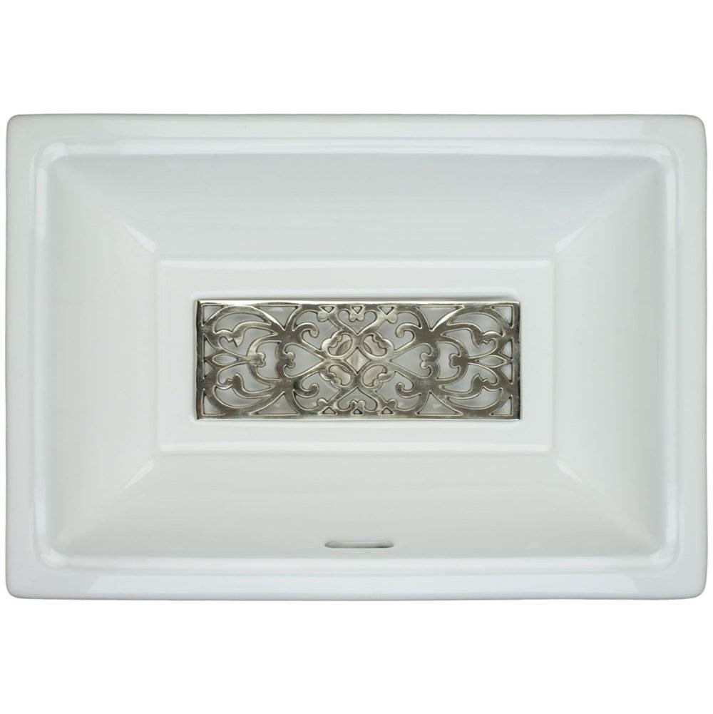 Linkasink - Filigree - Tiffany Grate Satin White Bronze - White Bronze