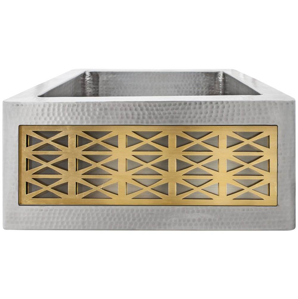 Linkasink - Panel Small - Spoke - Satin Unlacquered Brass - Satin Unlacquered Brass