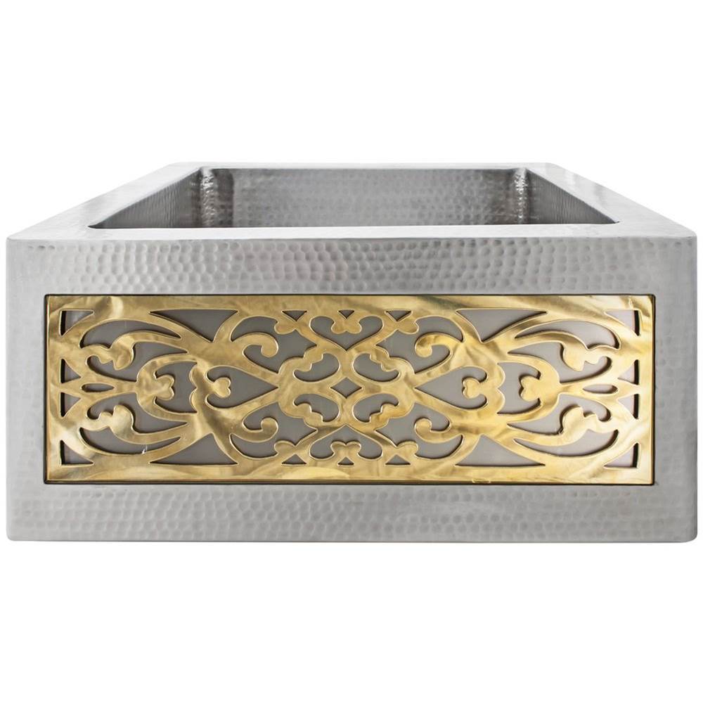 Linkasink - Panel Small - Filigree - Polished Unlacquered Brass - Polished Unlacquered Brass