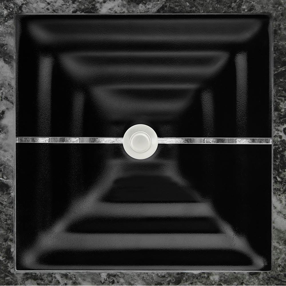 Linkasink - AG01 STRIPE - Black Glass with Gold accent