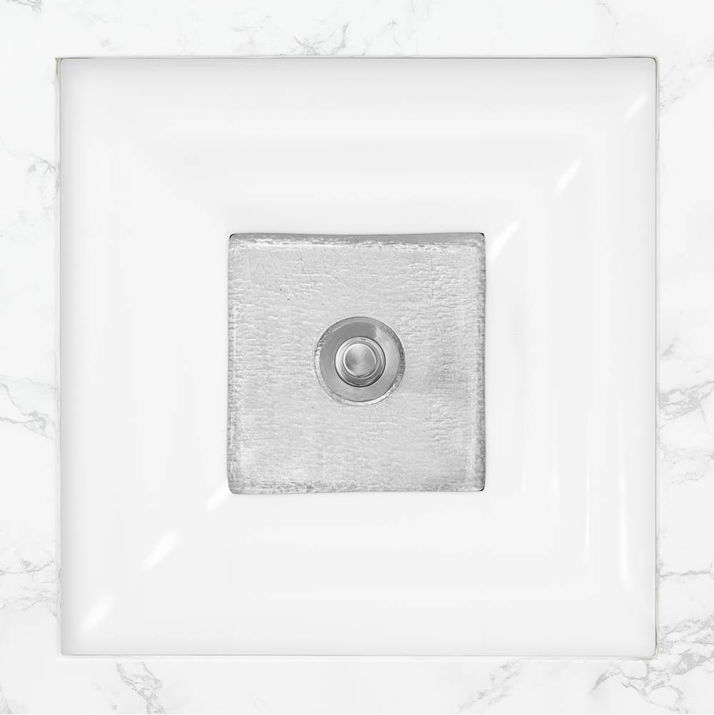 Linkasink - AG03 WINDOW - White Glass with Silver accent