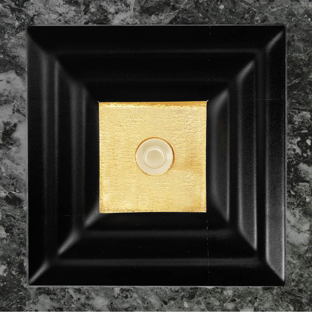 Linkasink - AG03 WINDOW - Black Glass with Brass accent