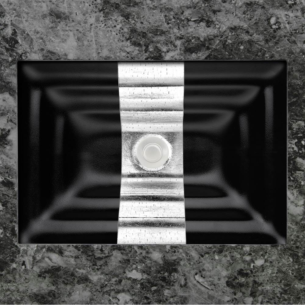 Linkasink - AG11 'GLOMIS' RIBBON - Black Glass with Silver accent