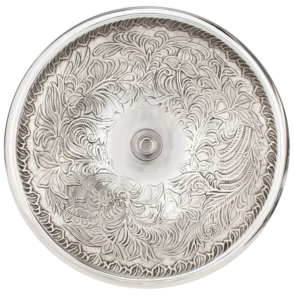 Linkasink - Large Round Botanical - Polished White Bronze