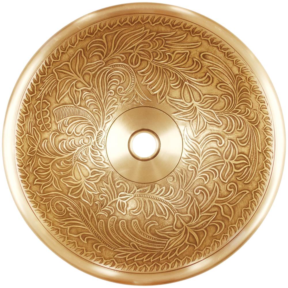 Linkasink - Large Round Botanical - Vintage Brass