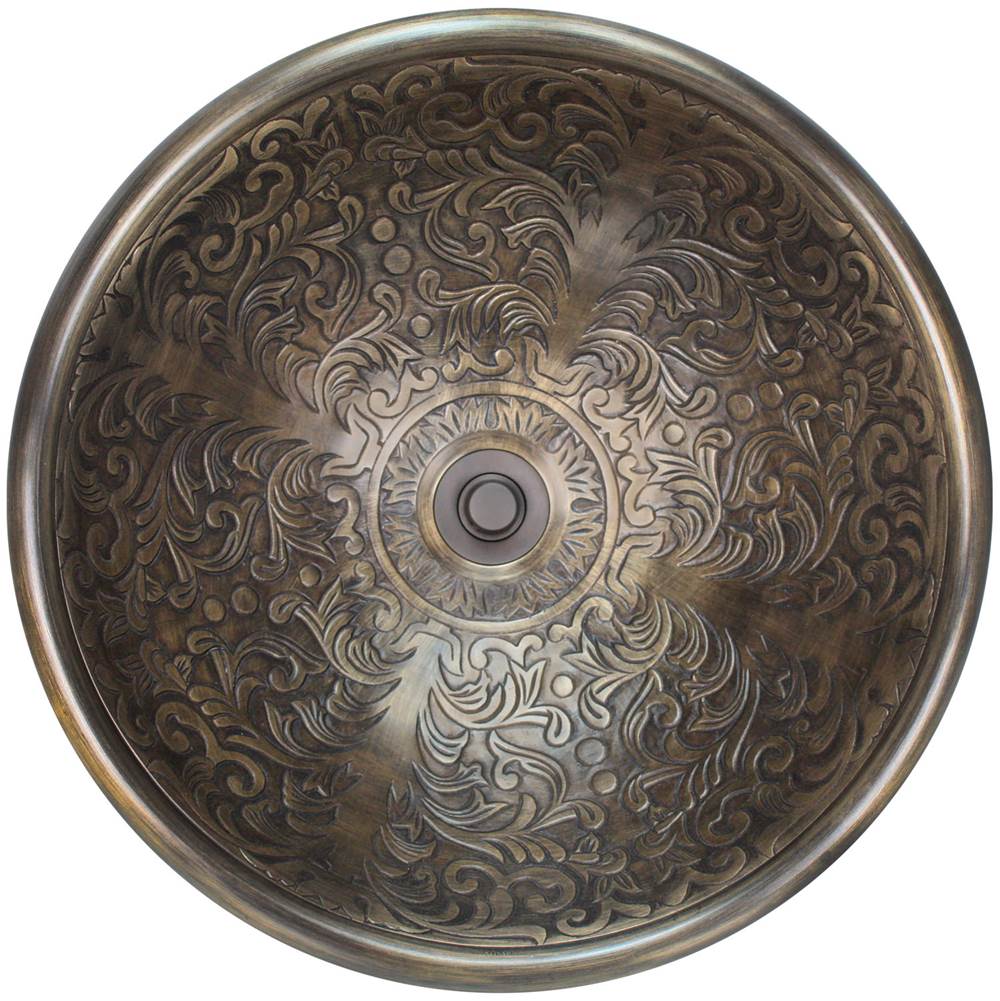 Linkasink - Large Round Brocade - Antique Bronze