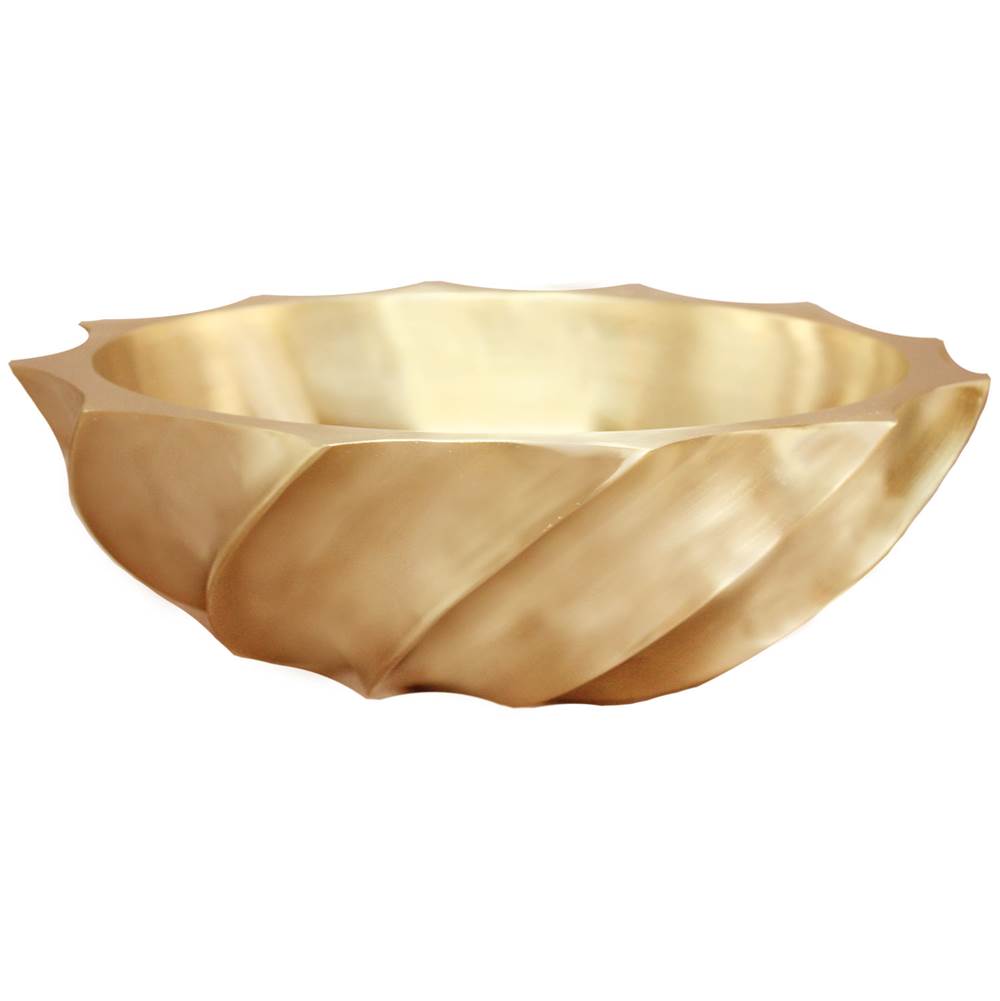 Linkasink - Wave Bowl - Satin Unlacquered Brass