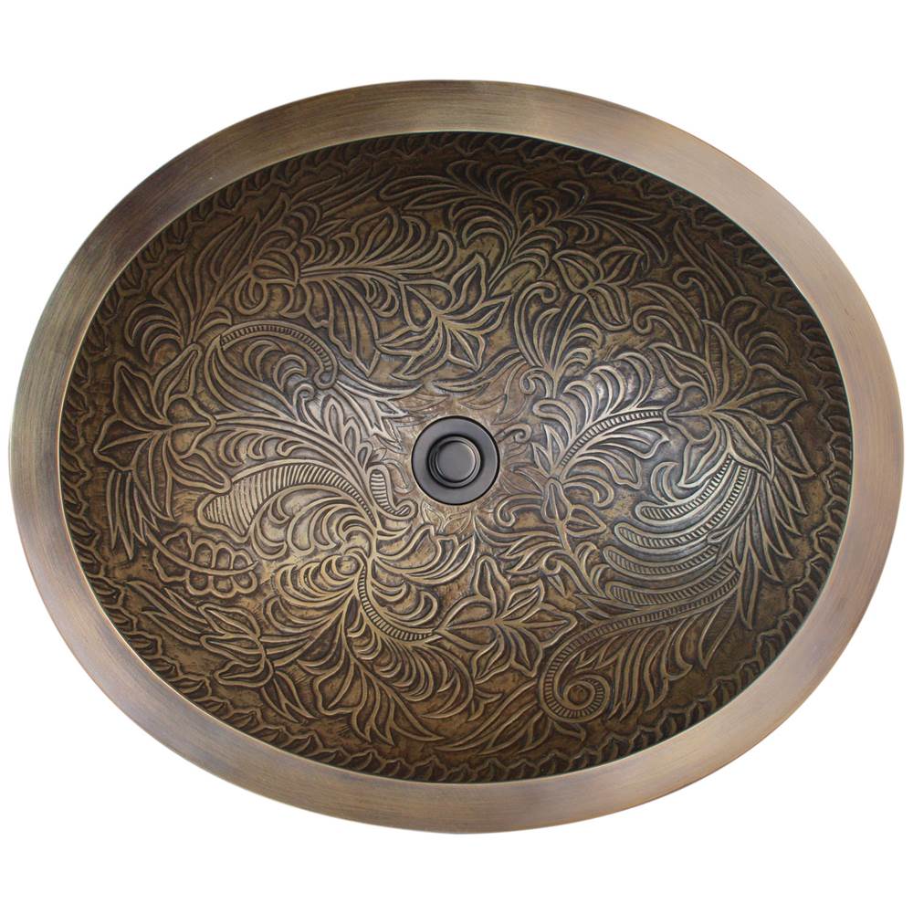 Linkasink - Oval Botanical - Antique Bronze