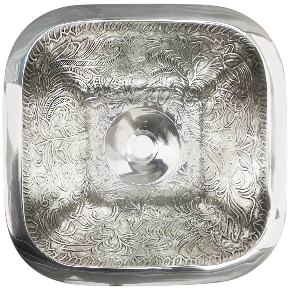 Linkasink - Square Botanical - Polished White Bronze