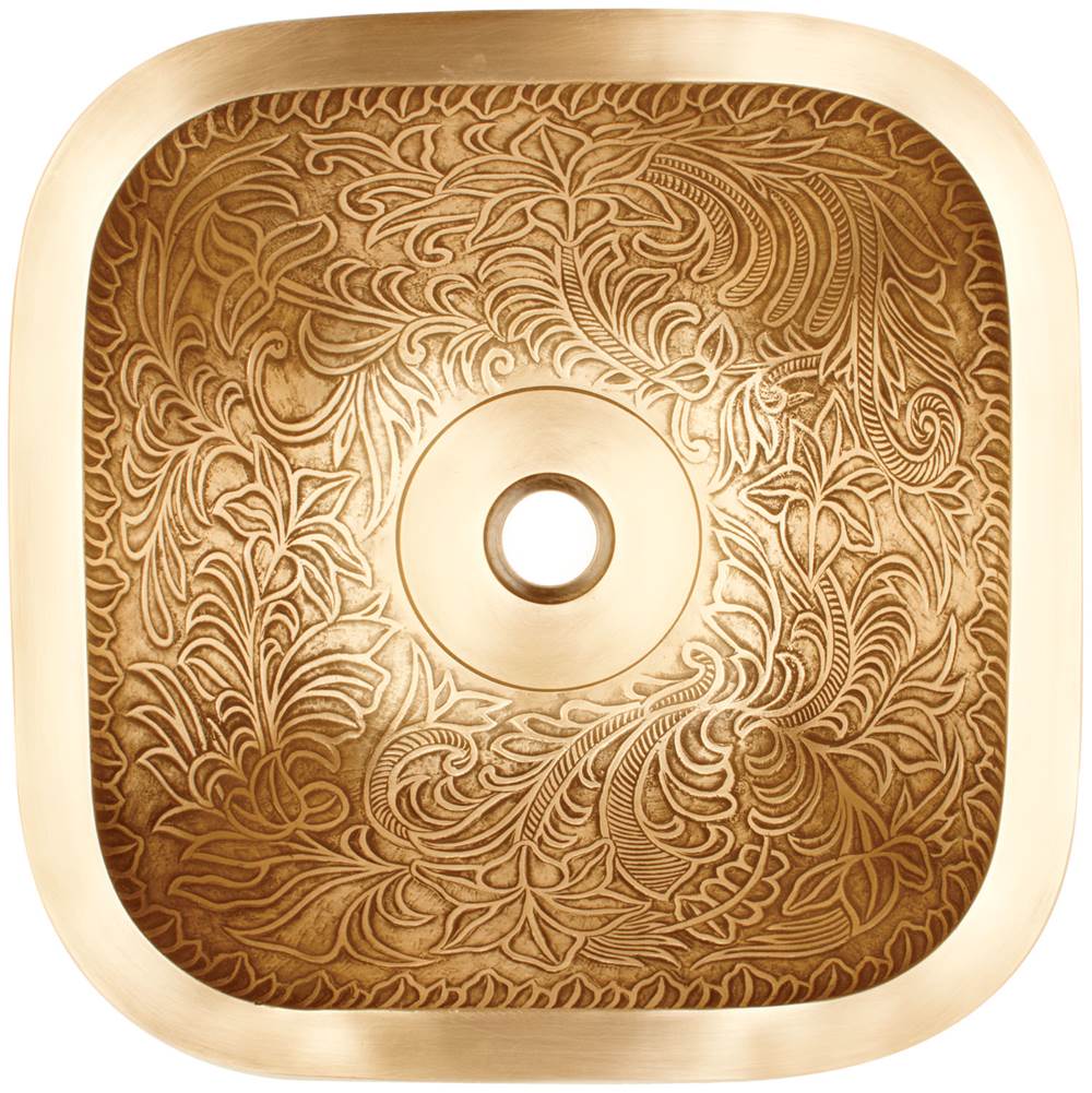 Linkasink - Square Botanical - Vintage Brass
