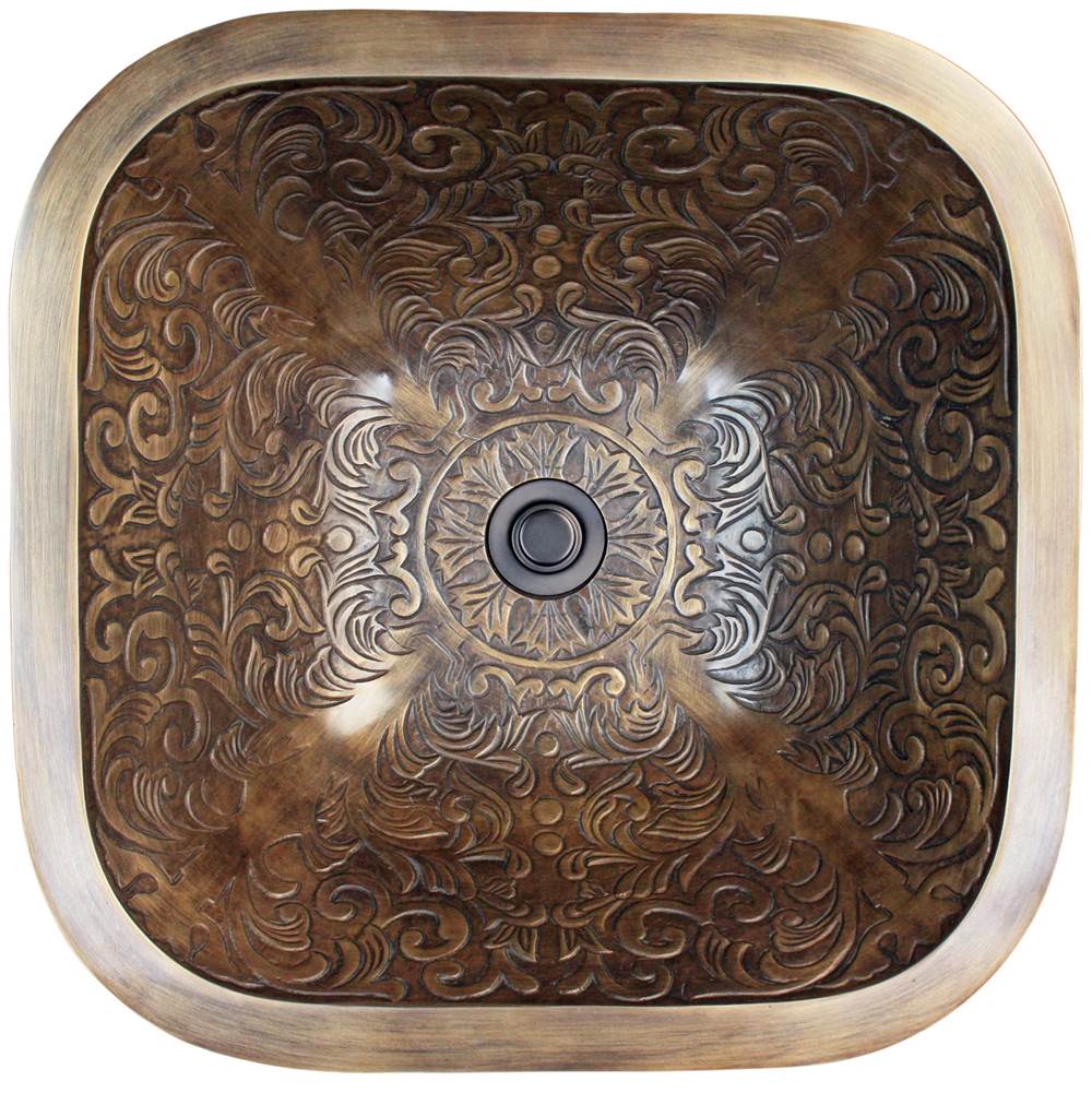 Linkasink - Square Brocade - Antique Bronze