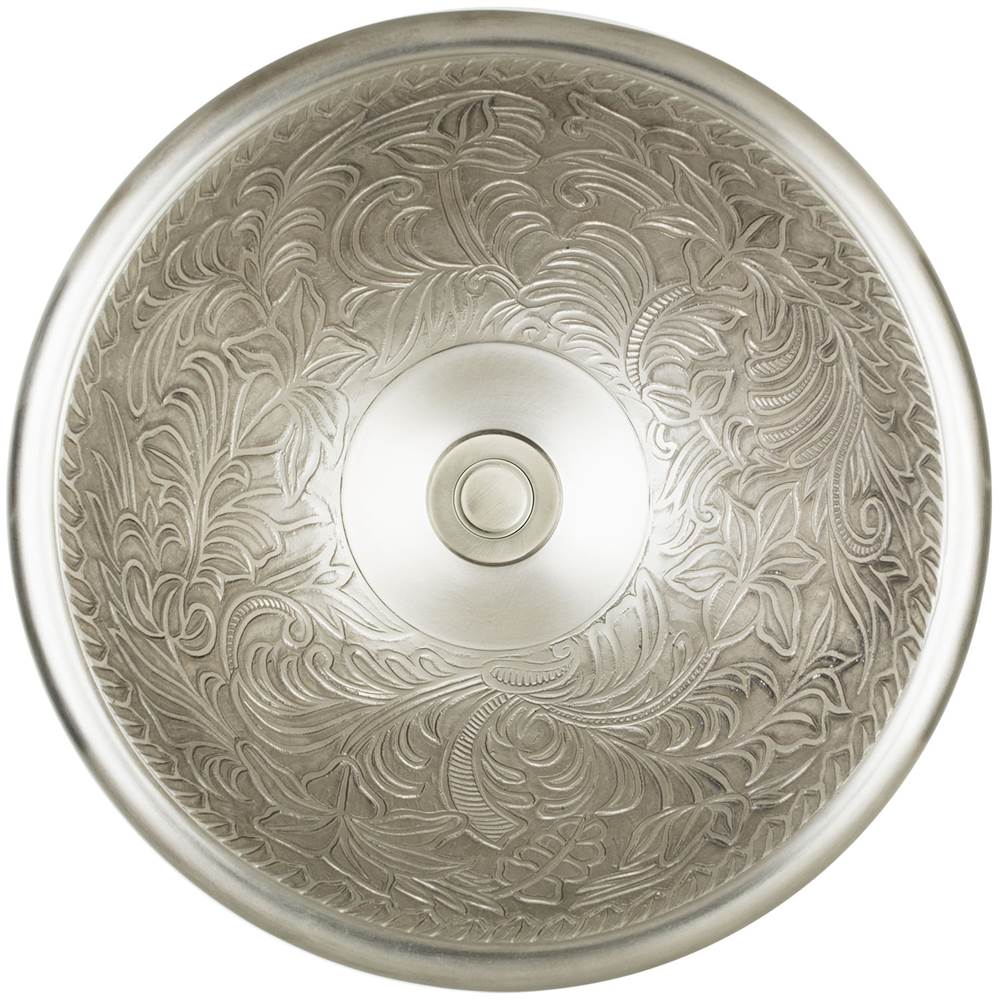 Linkasink - Small Round Botanical - White Bronze