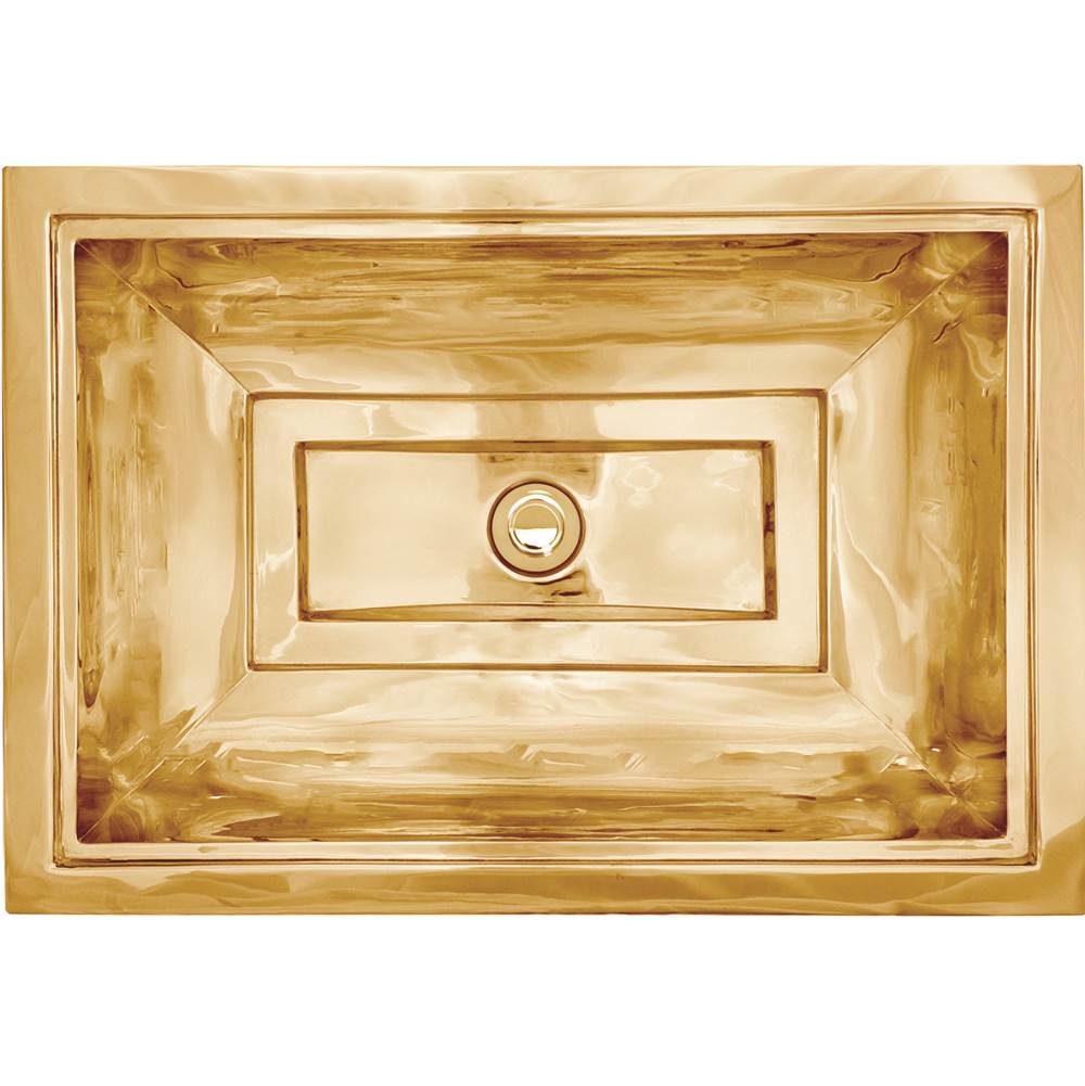 Linkasink - Tiffany Rectangular Sink - Polished Unlacquered Brass