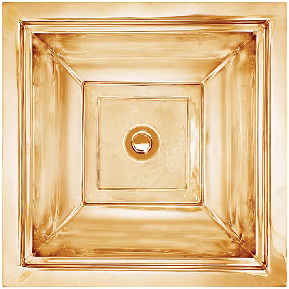 Linkasink - Tiffany Square - Polished Unlacquered Brass
