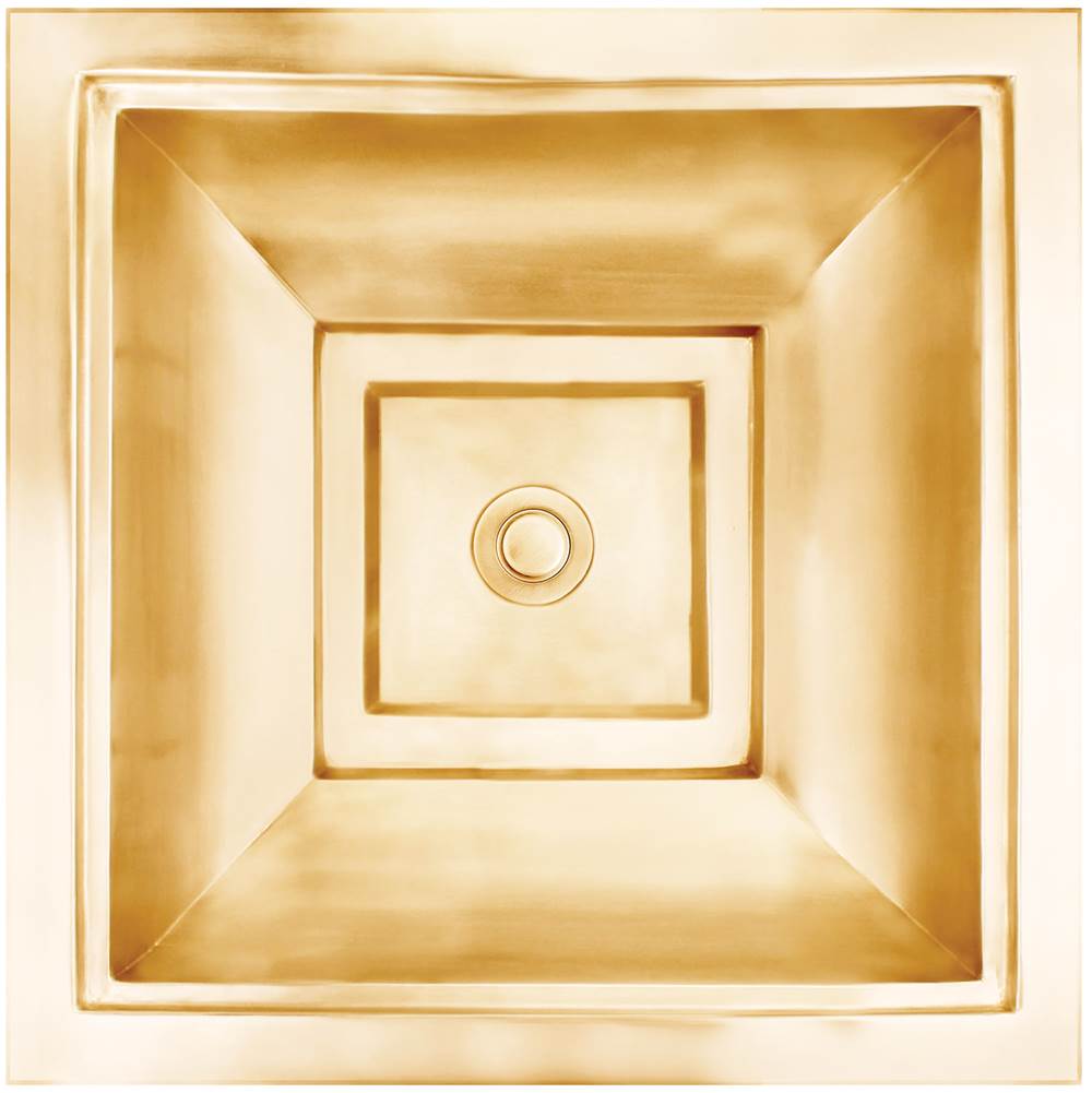 Linkasink - Tiffany Square - Satin Unlacquered Brass