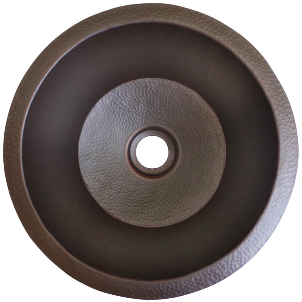 Linkasink - Small Flat Round Builder's Series Hammered Metal
