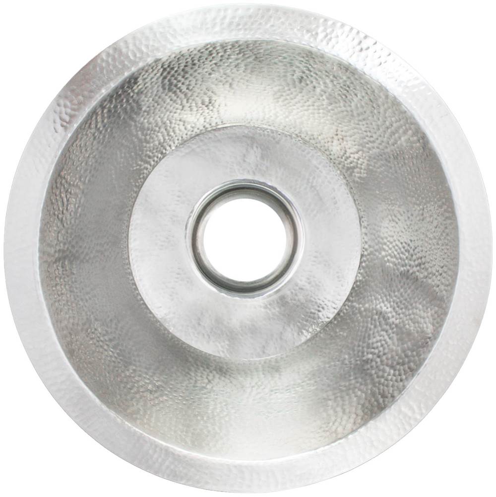 Linkasink - Small Flat Round Builder's Series Hammered Metal
