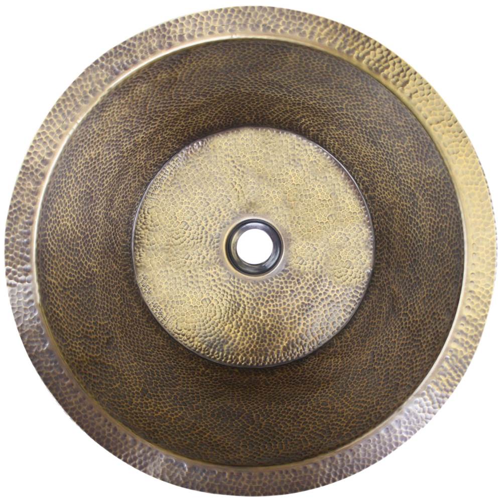 Linkasink - Small Flat Round Builder's Series Hammered Metal