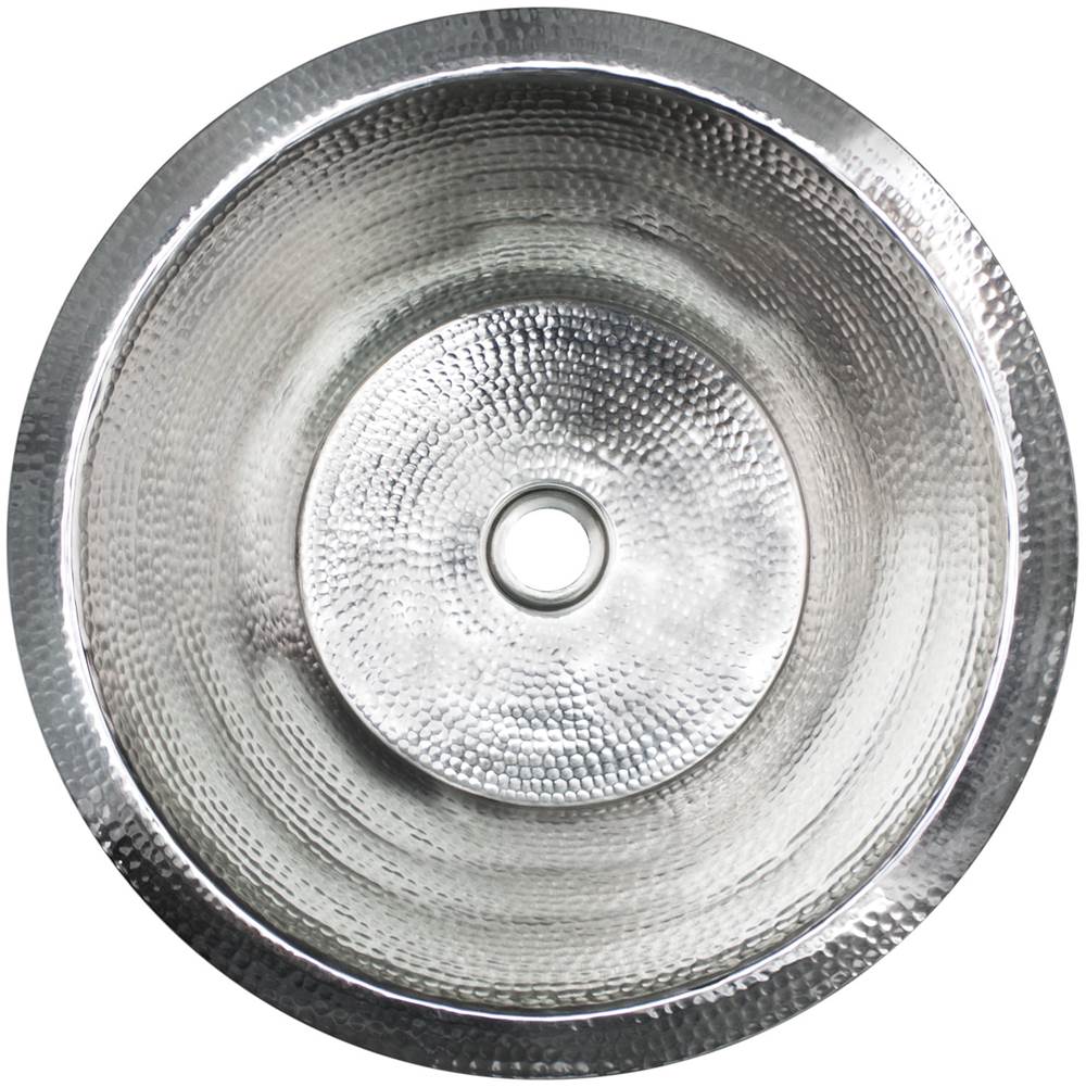 Linkasink - Small Flat Round Builder's Series Hammered Metal
