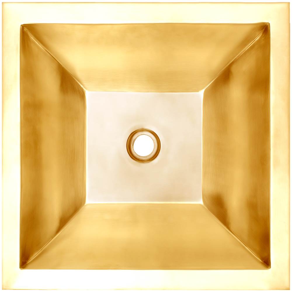 Linkasink - Coco Square Builder's Series Smooth Metal - Satin Unlacquered Brass
